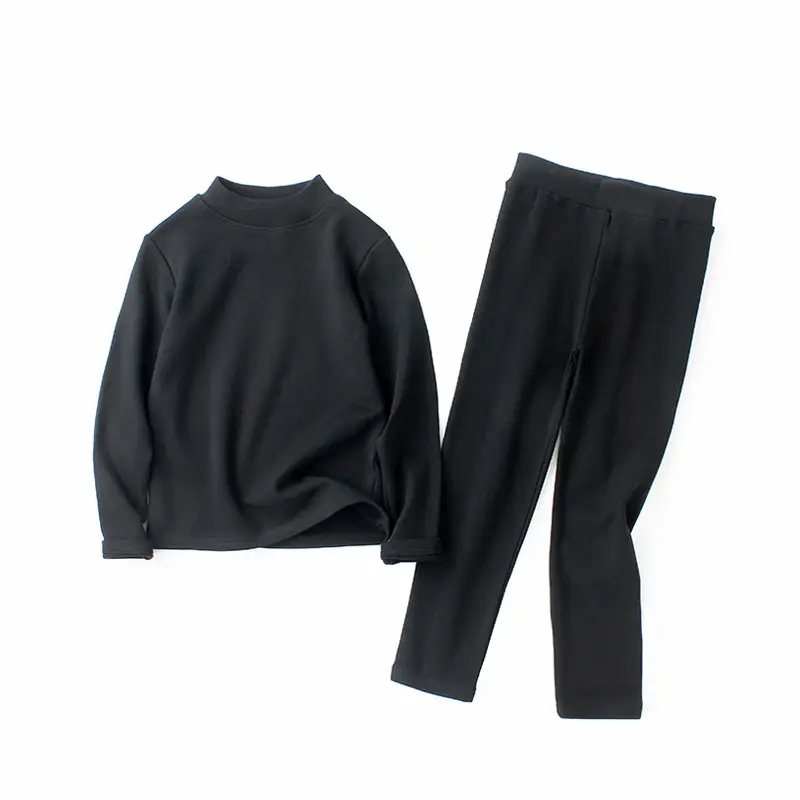 Autumn Winter Long Sleeve Suit for Girls Solid Color - Image 2