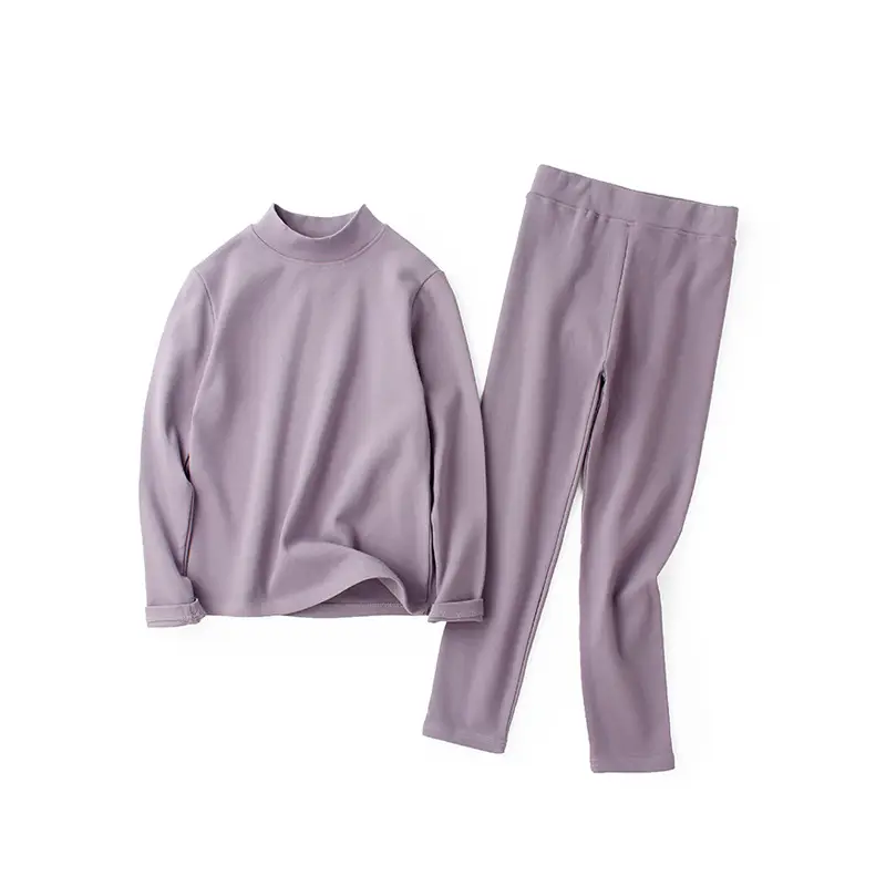 Autumn Winter Long Sleeve Suit for Girls Solid Color - Image 4