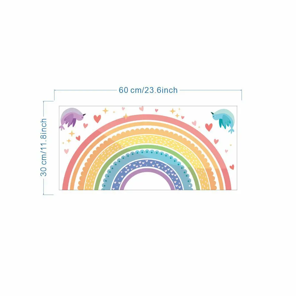Cartoon Rainbow Bird Love Wall Stickers for Kids Room — feature 3