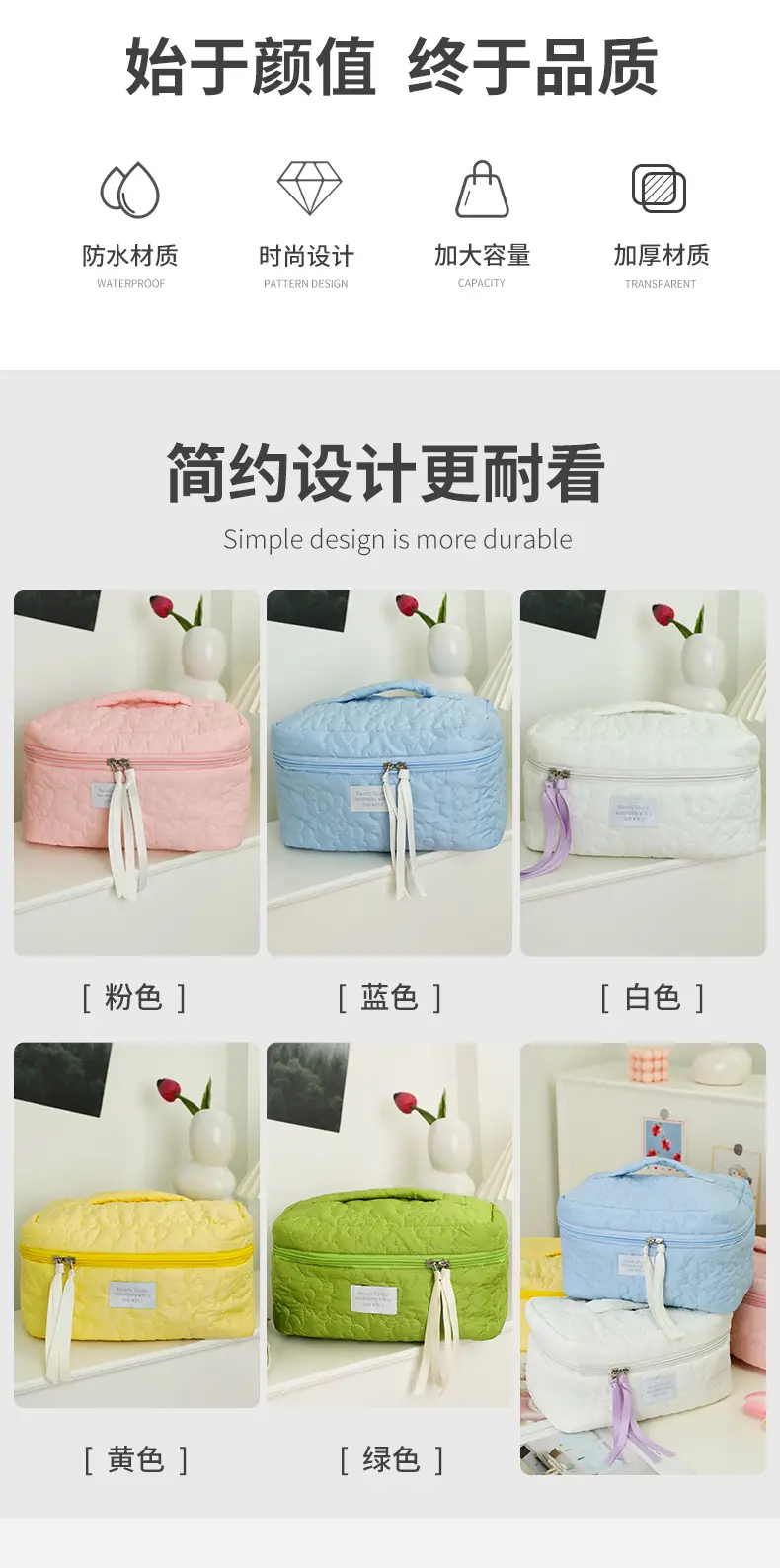 2025 Pink Quilted Travel Storage Bag for Women — feature 2