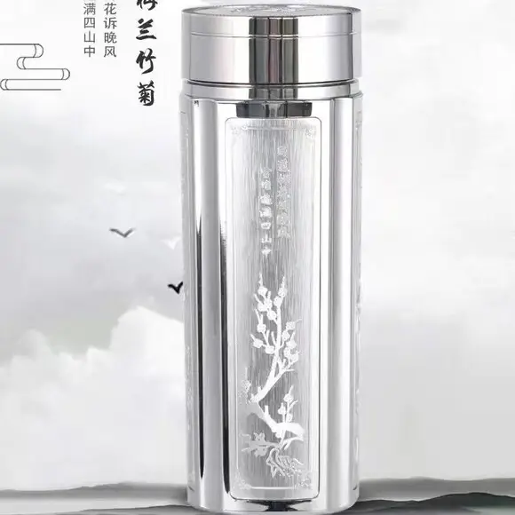 Dragon & Phoenix Cup Silver Ion Liner Craft Cup Gift Box — feature 19