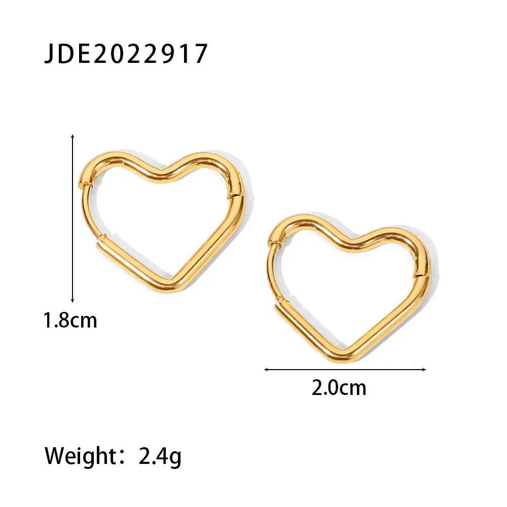 18K Gold Heart Earrings for Women — feature 6