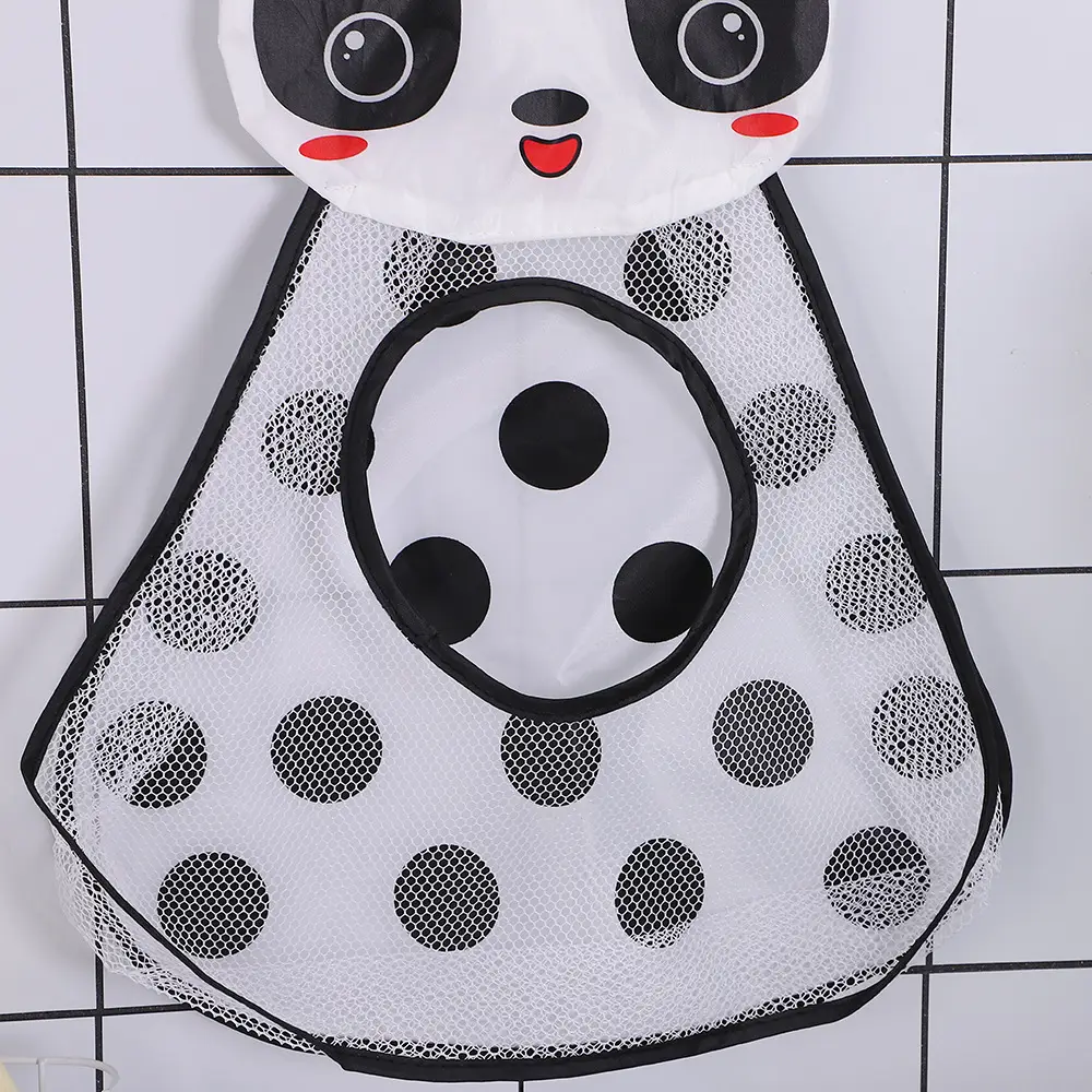 Yellow Polka Dot Suction Cup Bath Bag for Kids - Image 4
