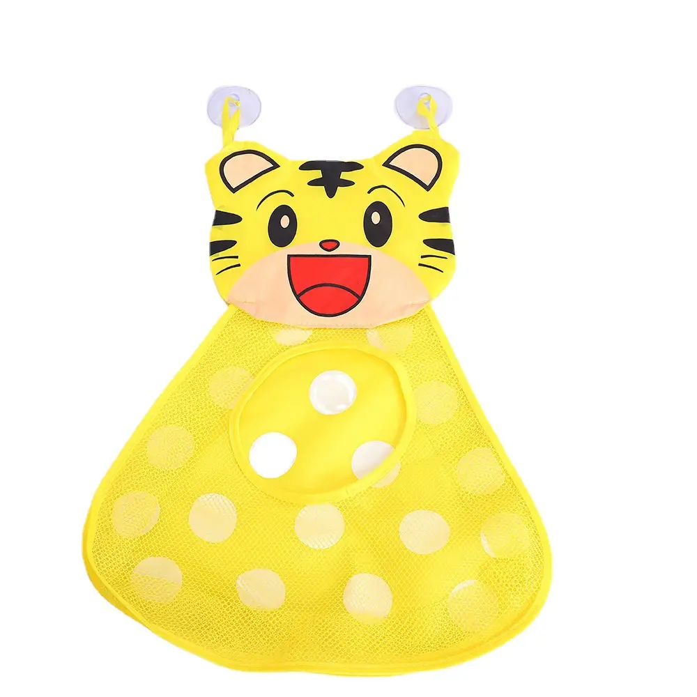 Yellow Polka Dot Suction Cup Bath Bag for Kids - Image 6