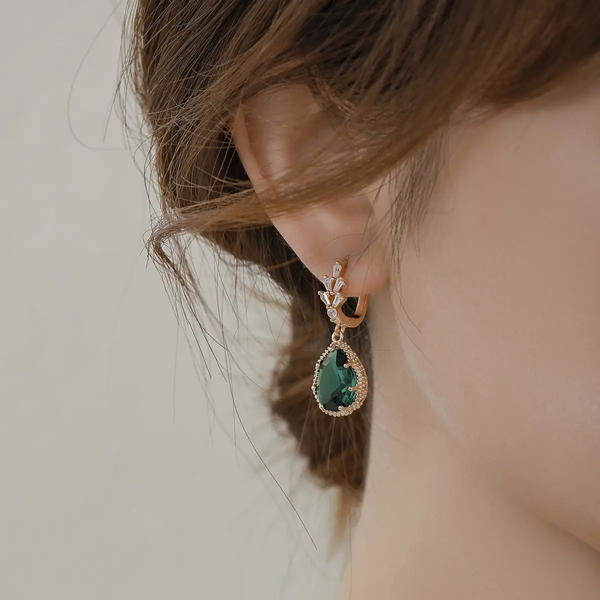 Geometric Crystal Glass Earrings Heavy Industry Mixed Batch Yiwu - Image 3