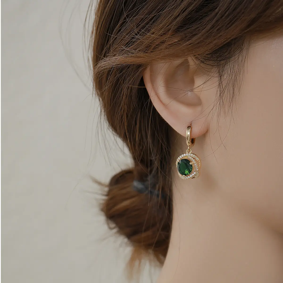 Geometric Crystal Glass Earrings Heavy Industry Mixed Batch Yiwu - Image 4