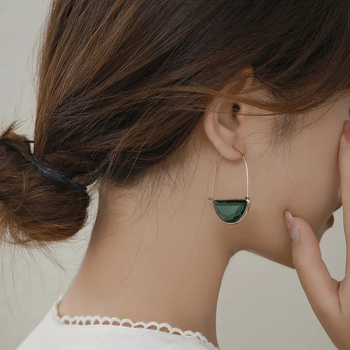 Geometric Crystal Glass Earrings Heavy Industry Mixed Batch Yiwu - Image 5
