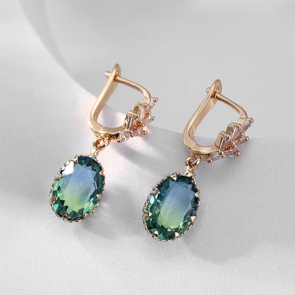 Geometric Crystal Glass Earrings Heavy Industry Mixed Batch Yiwu - Image 7