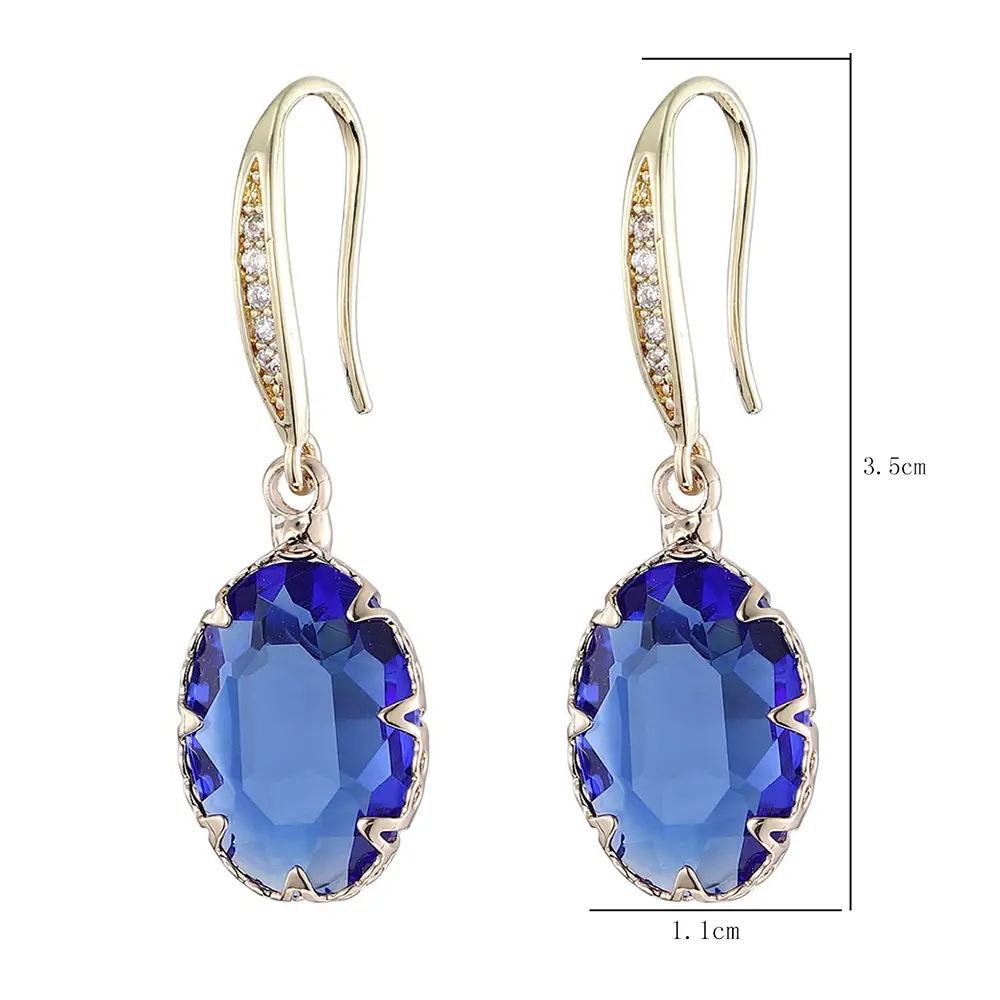 Geometric Crystal Glass Earrings Heavy Industry Mixed Batch Yiwu - Image 9