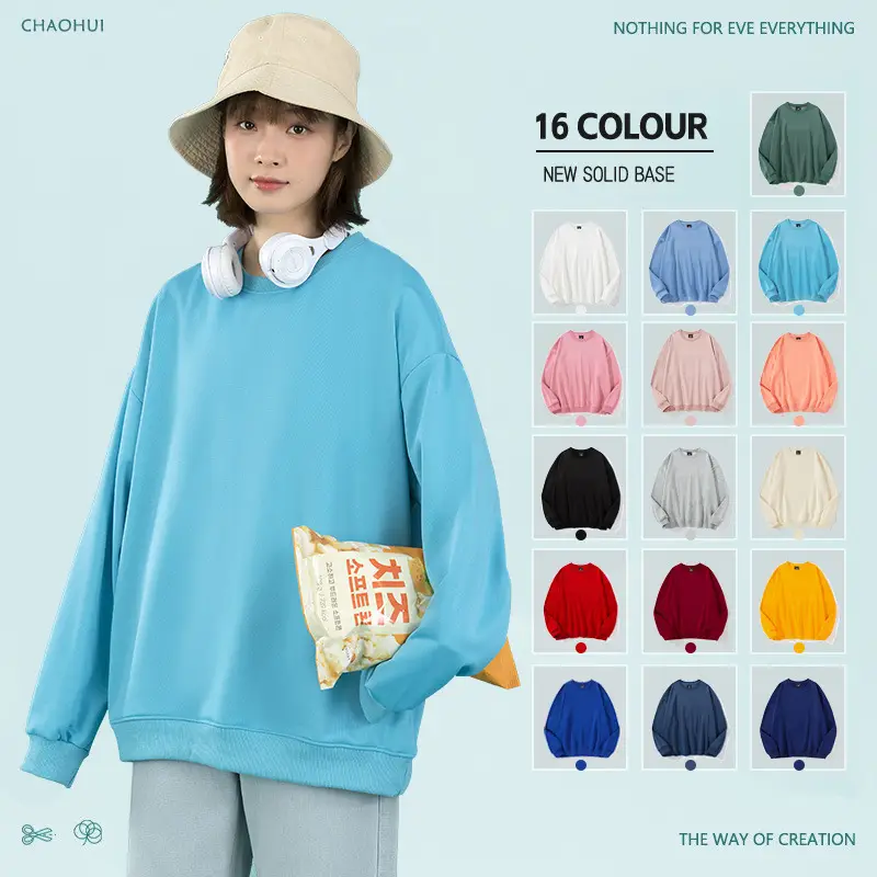 Men Women Off-Shoulder Grey Sweatshirt 260g - Image 16