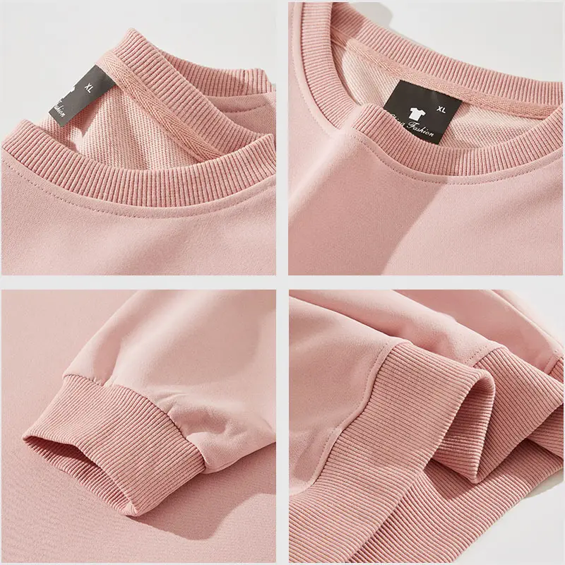 Men Women Off-Shoulder Grey Sweatshirt 260g - Image 18