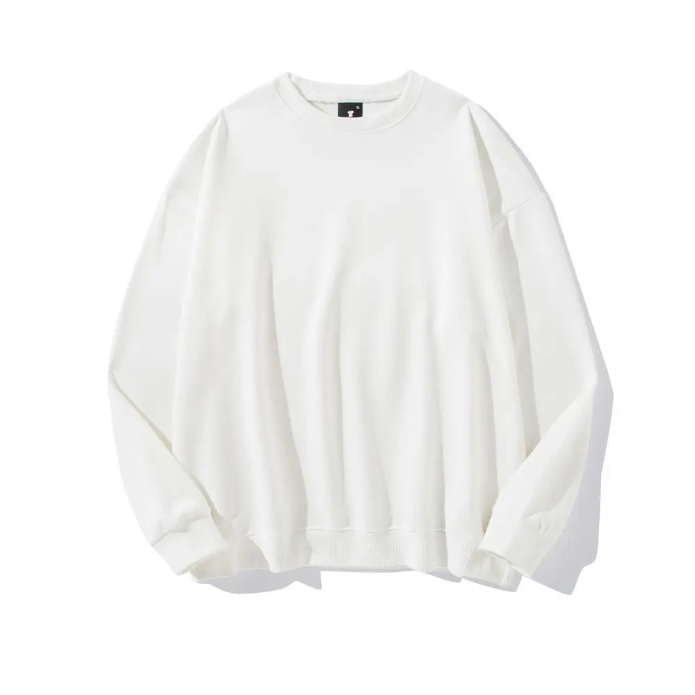 Men Women Off-Shoulder Grey Sweatshirt 260g - Image 3