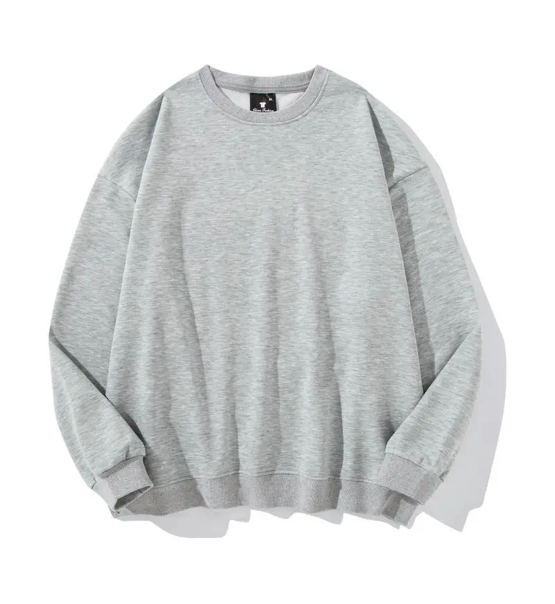 Men Women Off-Shoulder Grey Sweatshirt 260g - Image 6