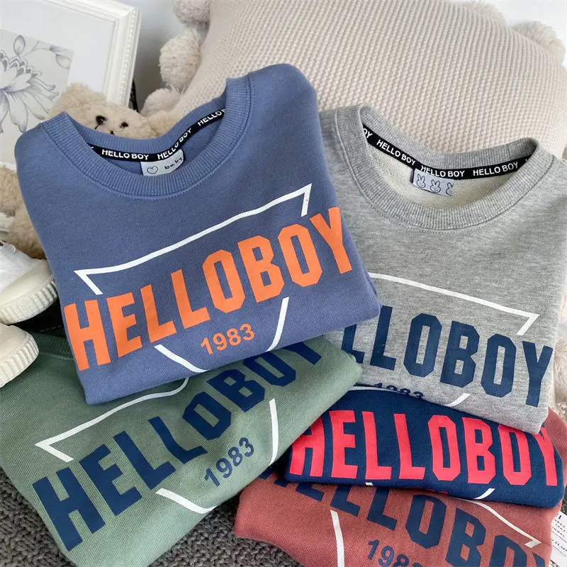 New Boys Hello Boy Sweater 2025 Spring Top - Image 18