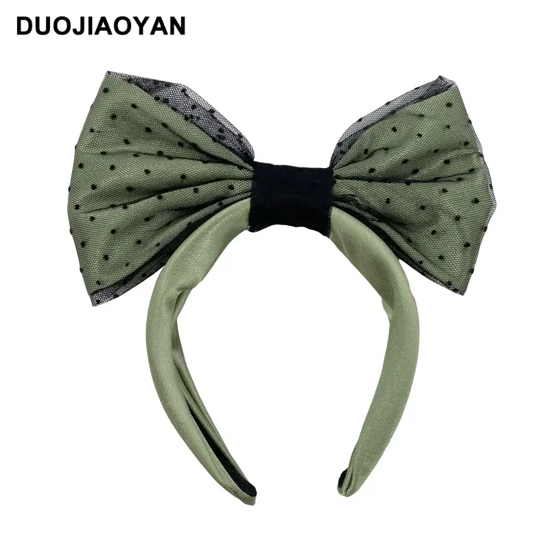 Women Satin Bow Headband with Sweet Pink Lolita Clip - Image 15