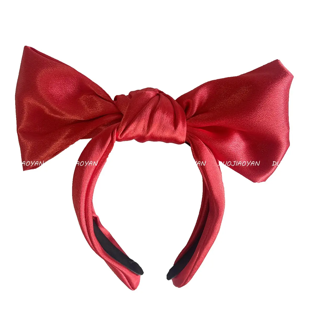 Women Satin Bow Headband with Sweet Pink Lolita Clip - Image 7