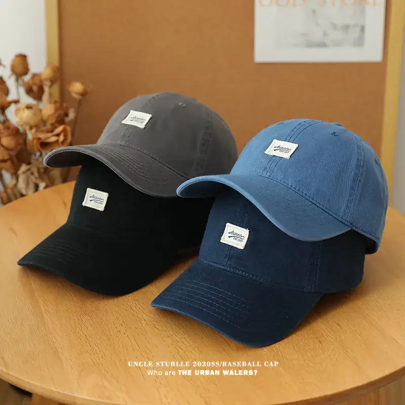 Black Unstitched Baseball Cap for Men Women - Image 18