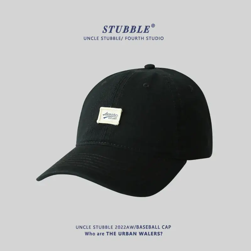 Black Unstitched Baseball Cap for Men Women - Image 16
