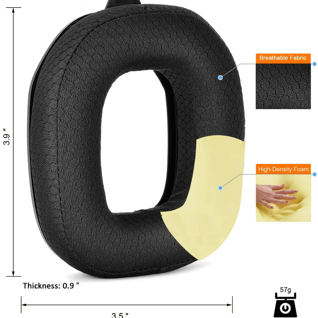 Black Logitech Astro A50X Earmuffs with Magnet Buckle - Image 13