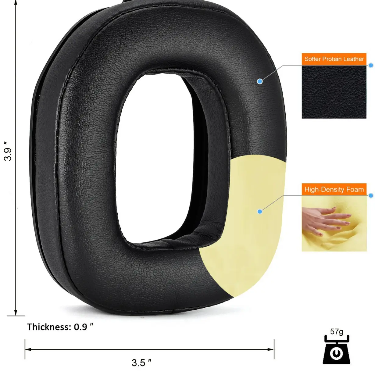 Black Earmuff with Buckle Magnet for Astro A40TR