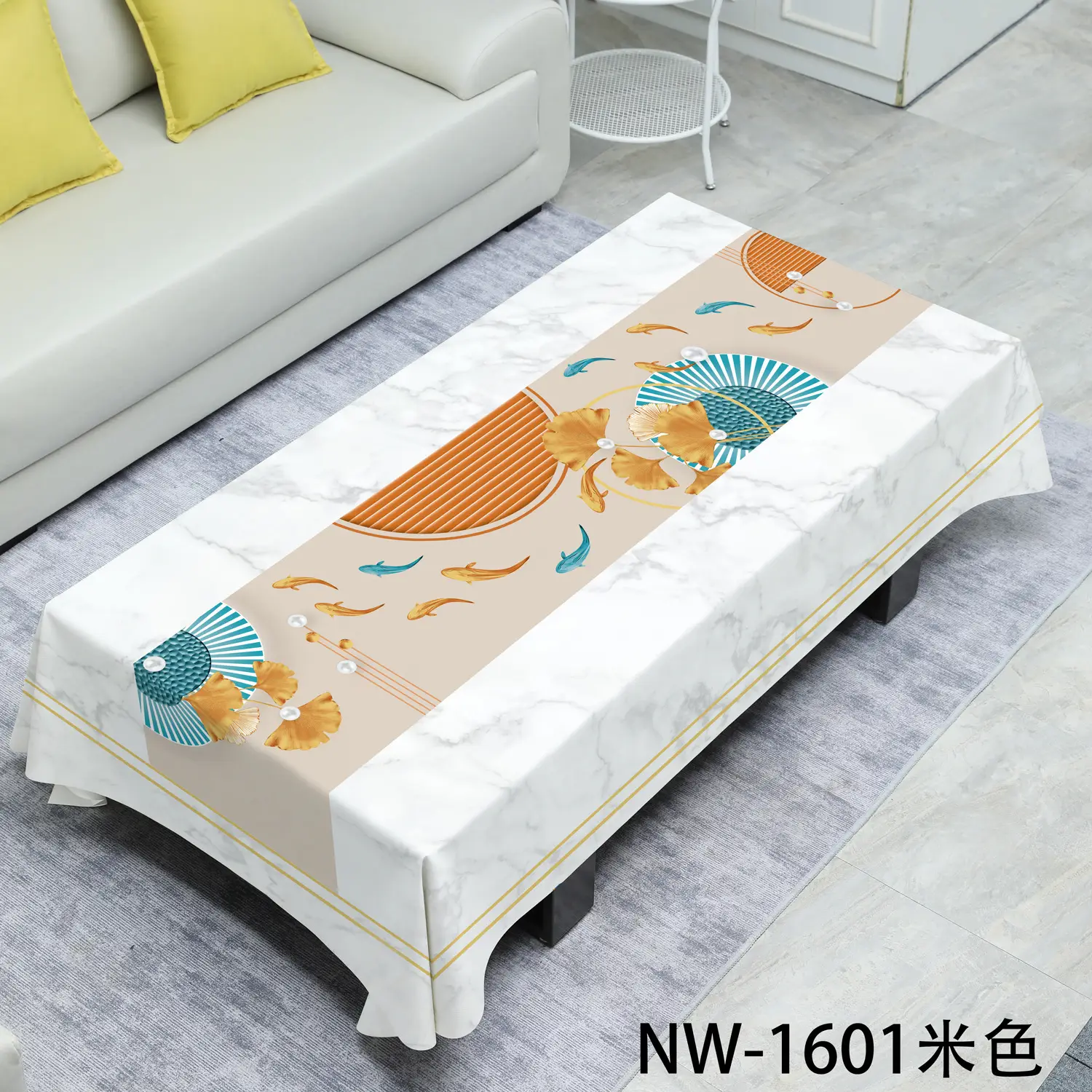 Anti-Slip Waterproof Oil-Proof Rectangular Coffee Tablecloth