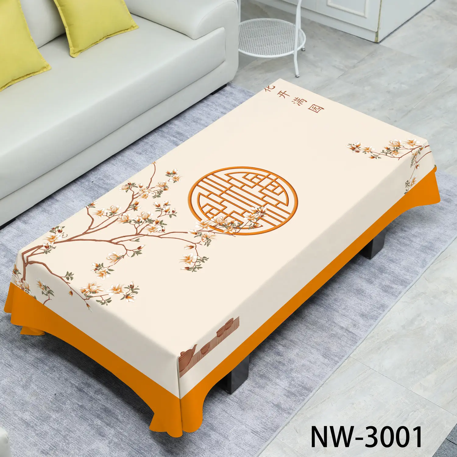 Anti-Slip Waterproof Oil-Proof Rectangular Coffee Tablecloth