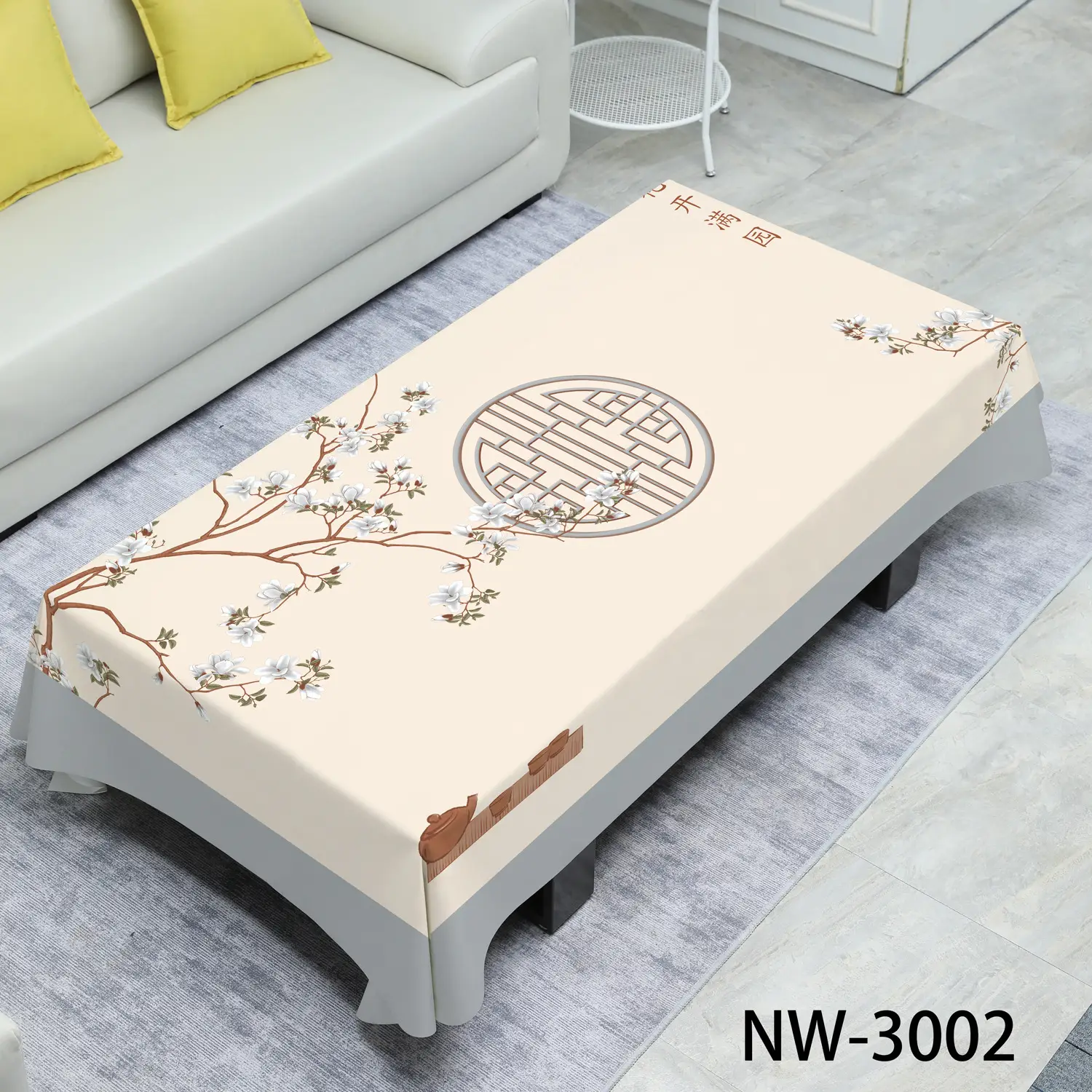 Anti-Slip Waterproof Oil-Proof Rectangular Coffee Tablecloth