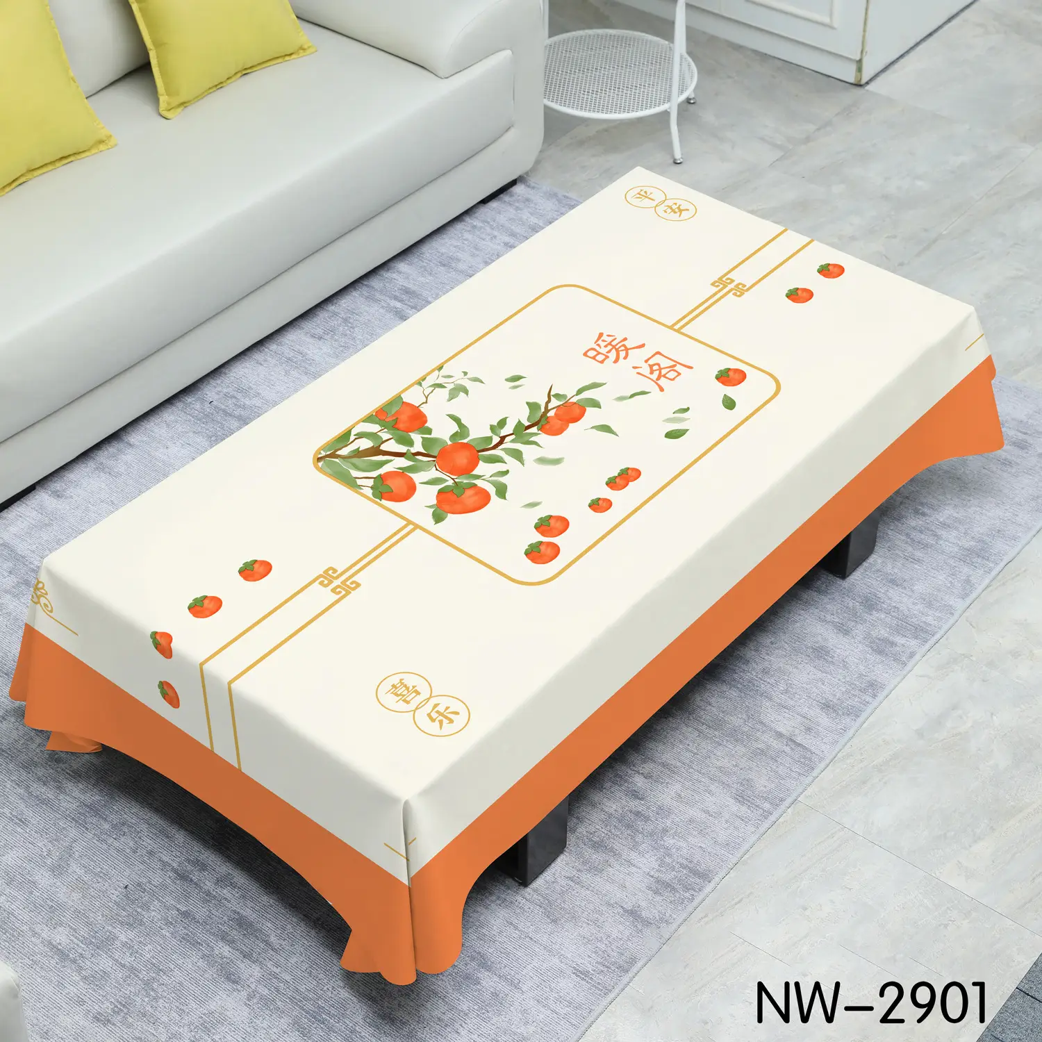 Anti-Slip Waterproof Oil-Proof Rectangular Coffee Tablecloth