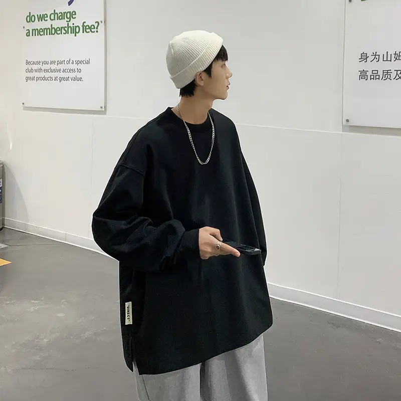 2024 New Hong Kong Style Loose Fit Crewneck Sweatshirt - Image 3