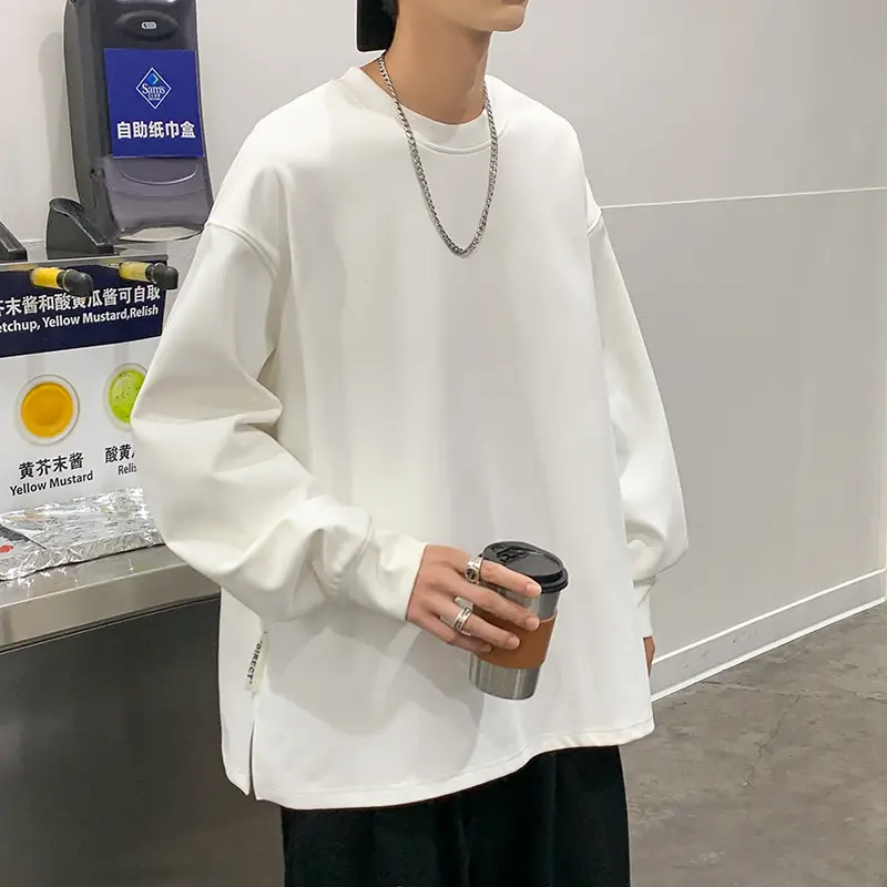 2024 New Hong Kong Style Loose Fit Crewneck Sweatshirt - Image 6
