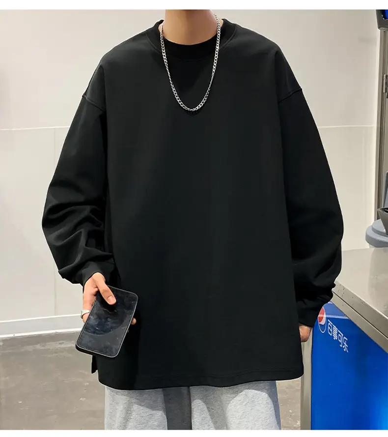 2024 New Hong Kong Style Loose Fit Crewneck Sweatshirt — feature 13