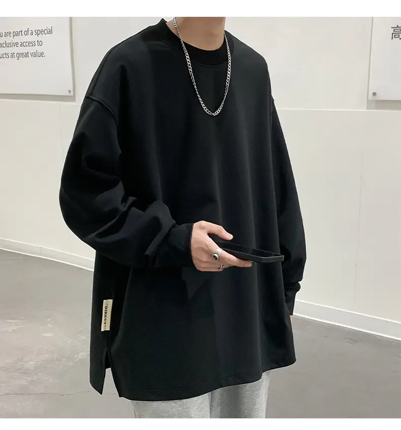 2024 New Hong Kong Style Loose Fit Crewneck Sweatshirt — feature 16