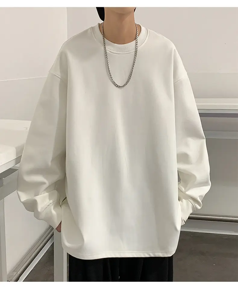 2024 New Hong Kong Style Loose Fit Crewneck Sweatshirt — feature 21