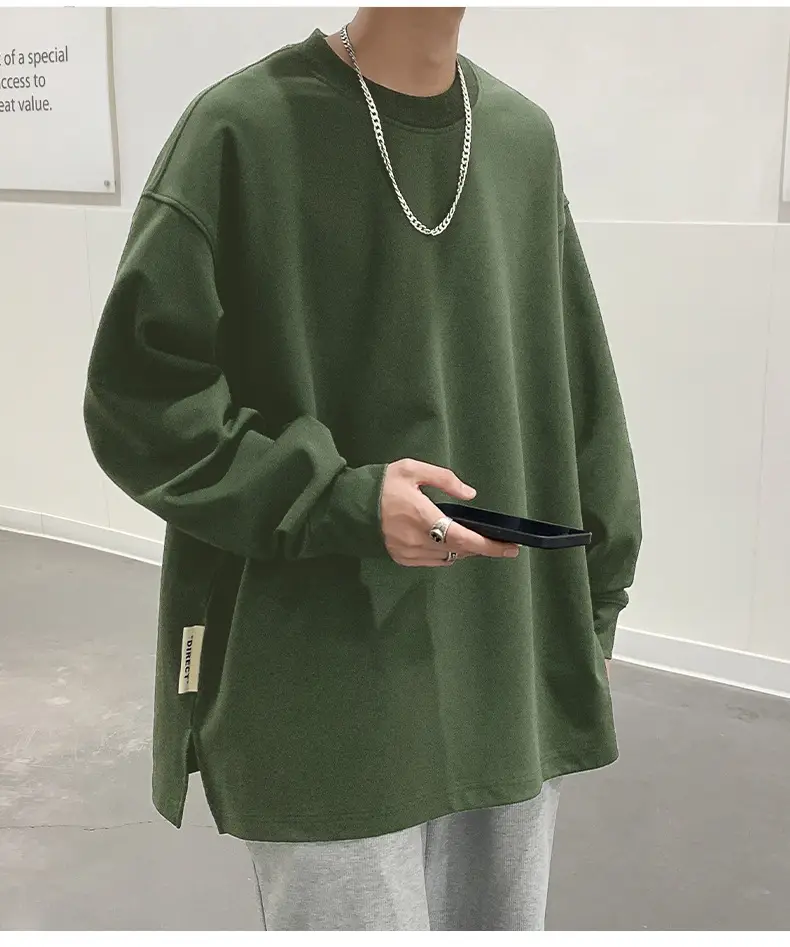 2024 New Hong Kong Style Loose Fit Crewneck Sweatshirt — feature 23