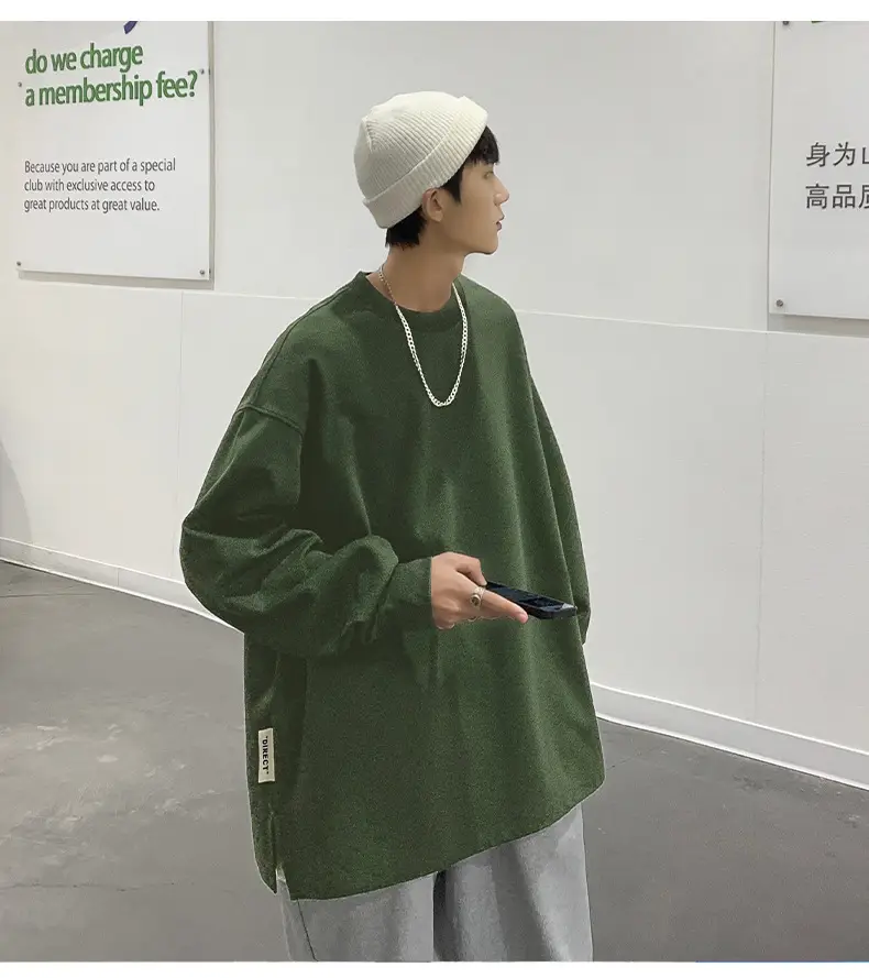 2024 New Hong Kong Style Loose Fit Crewneck Sweatshirt — feature 24