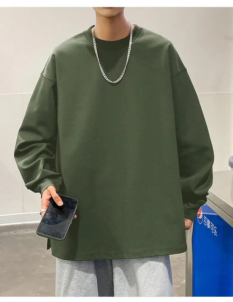 2024 New Hong Kong Style Loose Fit Crewneck Sweatshirt — feature 25