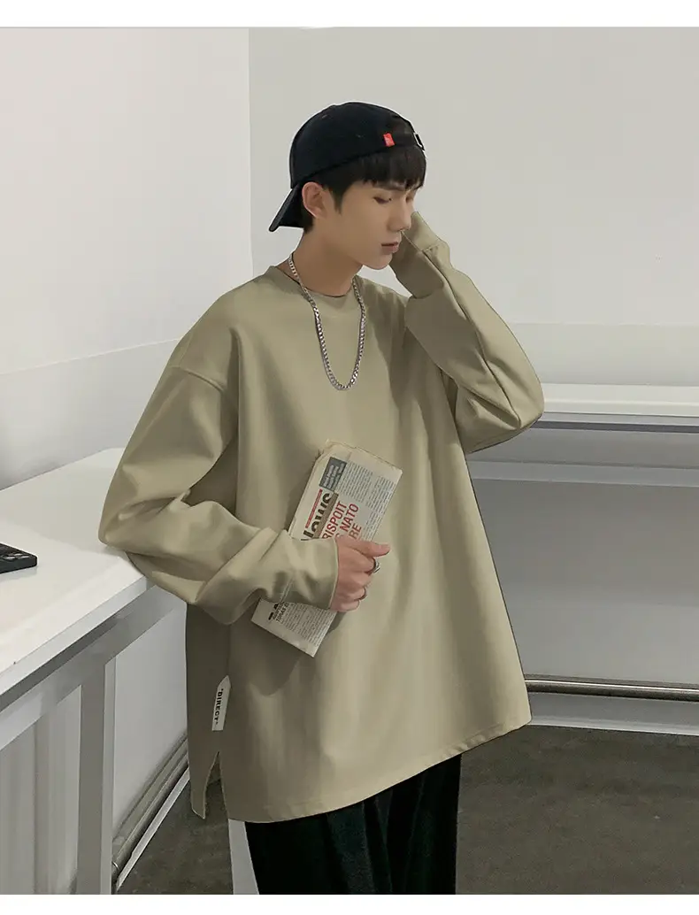 2024 New Hong Kong Style Loose Fit Crewneck Sweatshirt — feature 29