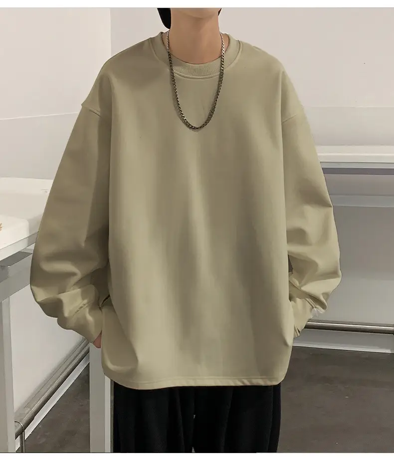 2024 New Hong Kong Style Loose Fit Crewneck Sweatshirt — feature 30