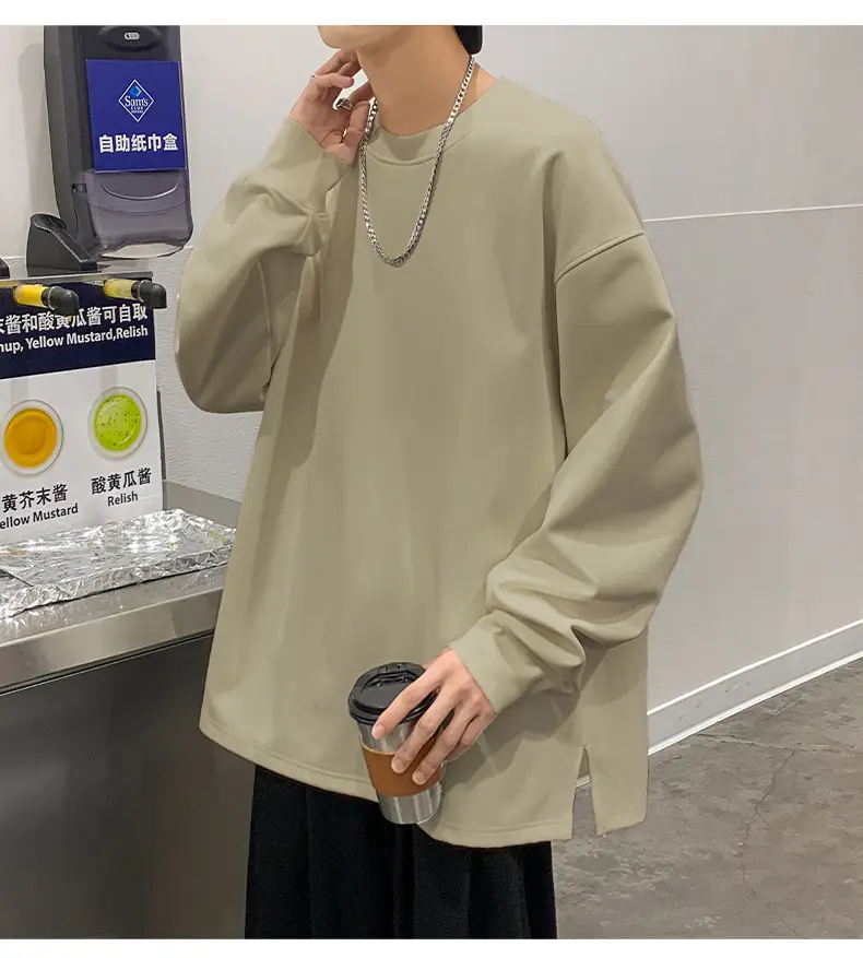 2024 New Hong Kong Style Loose Fit Crewneck Sweatshirt — feature 31