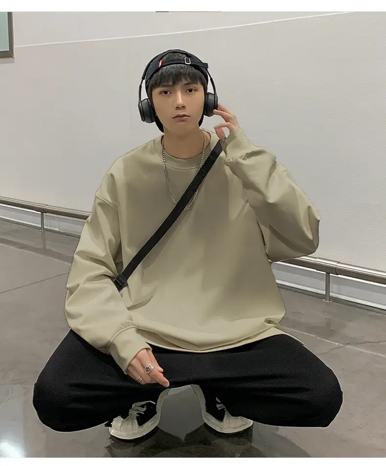 2024 New Hong Kong Style Loose Fit Crewneck Sweatshirt — feature 32