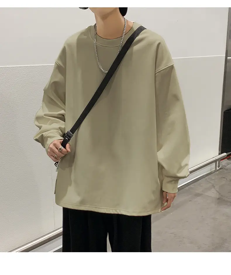 2024 New Hong Kong Style Loose Fit Crewneck Sweatshirt — feature 33