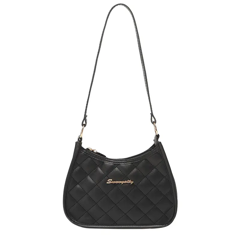Black Embroidered Armpit Bag for Women 2022 - Image 10
