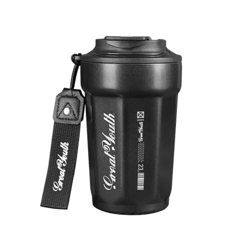 Digital Temperature Coffee Thermos Cup Green 14cm