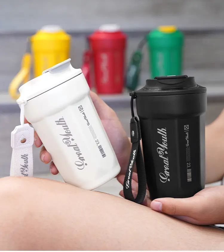Digital Temperature Coffee Thermos Cup Green 14cm — feature 15