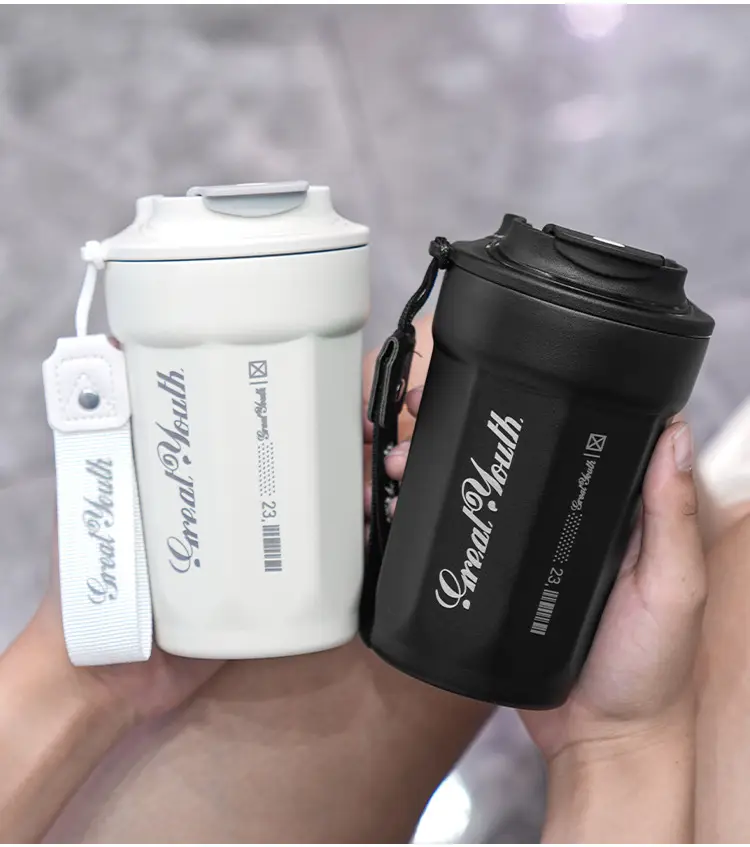 Digital Temperature Coffee Thermos Cup Green 14cm — feature 16