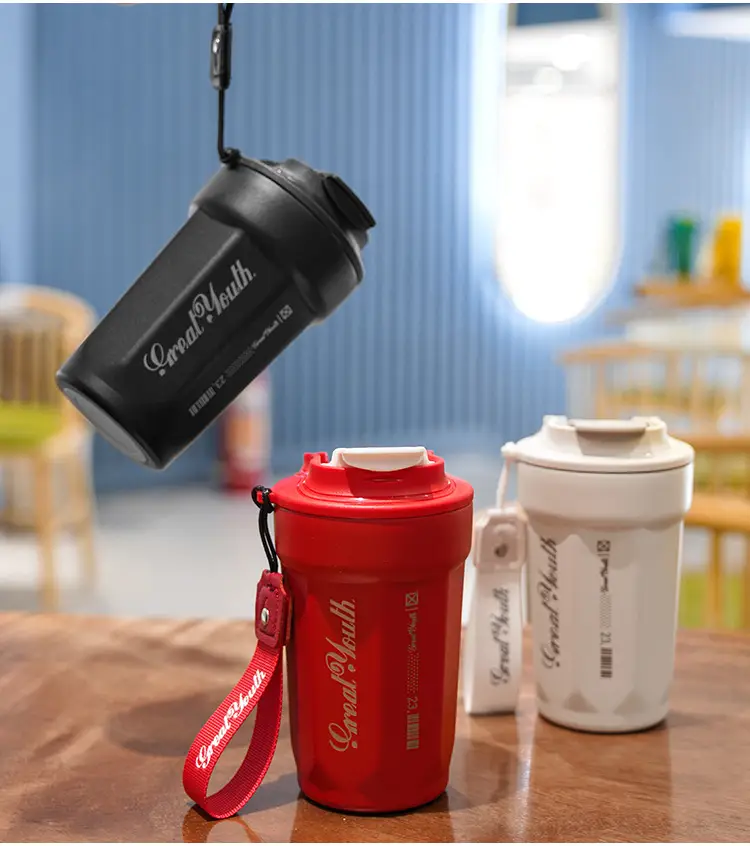 Digital Temperature Coffee Thermos Cup Green 14cm — feature 17