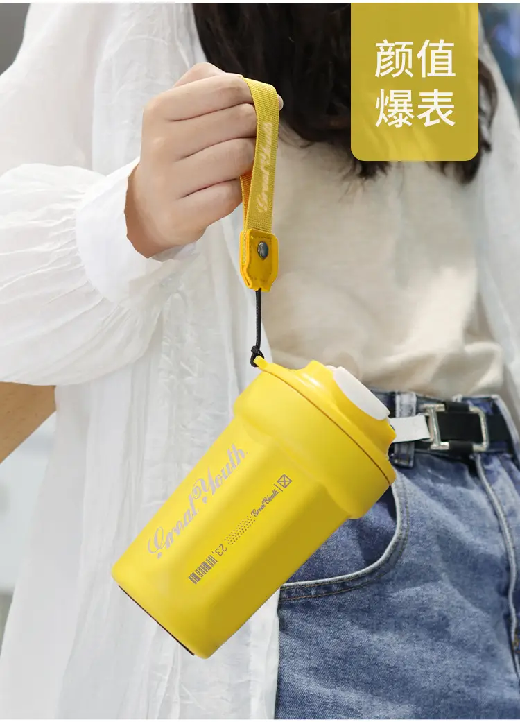 Digital Temperature Coffee Thermos Cup Green 14cm — feature 9