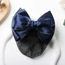 Blue Bow Hairpin for Women with Soft Cotton Base — feature 29