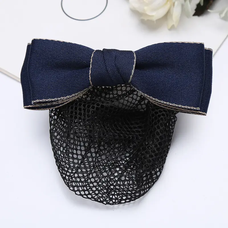 Blue Bow Hairpin for Women with Soft Cotton Base - Image 11