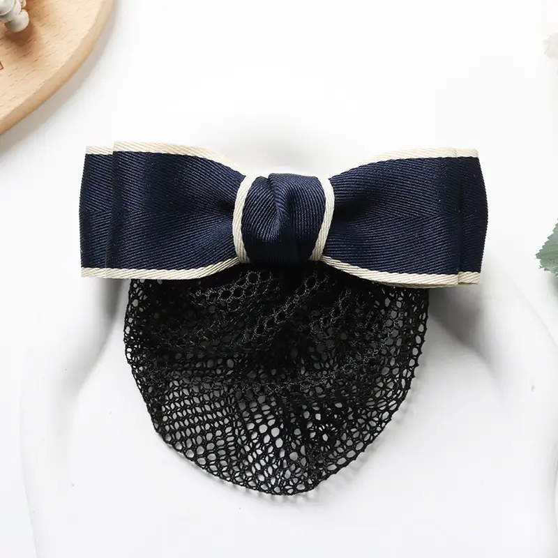 Blue Bow Hairpin for Women with Soft Cotton Base - Image 13